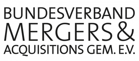 Schriftzug "BUNDESVERBAND MERGERS & ACQUISITIONS GEM. E.V." in Großbuchstaben in schwarzer Schrift auf weißem Hintergrund.